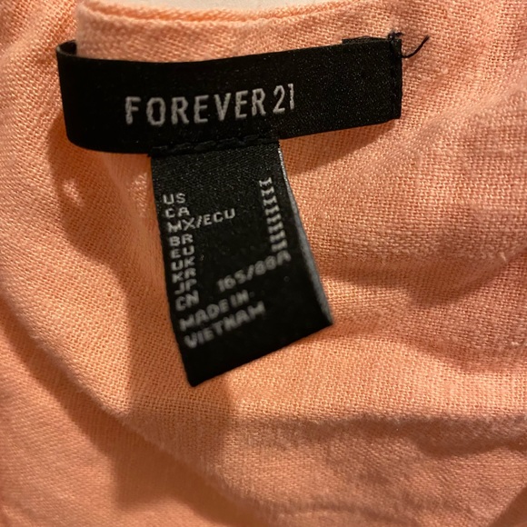 Forever 21 Coral Linen Crop Top - Picture 3 of 3